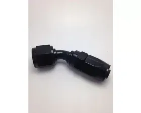 Fragola -10AN Fem x -8AN Hose 45 Degree Reducing Hose End - Black