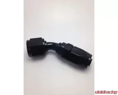 Fragola -10AN Fem x -8AN Hose 45 Degree Reducing Hose End - Black - 224509-BL