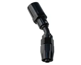 Fragola -12AN Male Rad. Fitting x 45 Degree Pro-Flow Hose End - Black