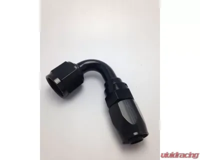 Fragola -6AN Pro-Flow x 120 Degree 3/8 EFI Quick Disconnect Hose End - Black - 231206B-6QD