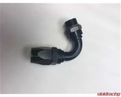 Fragola -10AN Male Rad Fitting x 120 Degree Pro-Flow Hose End - Black - 231210-BLRAD