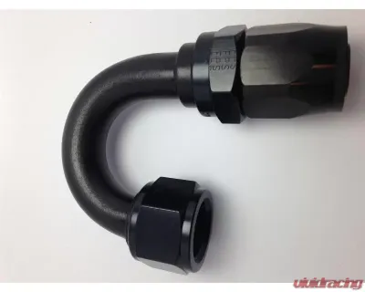 Fragola -6AN Nut x -8AN Hose 180 Degree Expanding Hose End - Black - 231805-BL