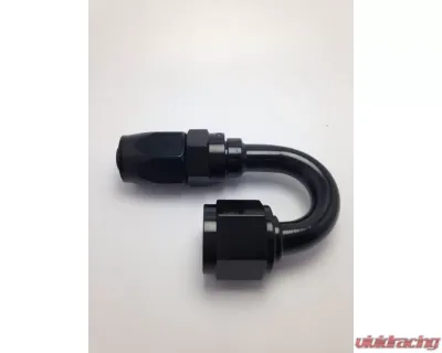 Fragola -10AN Male Rad Fitting x 180 Degree Pro-Flow Hose End - Black - 231810-BLRAD