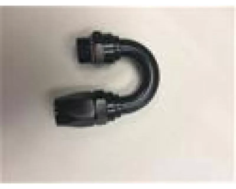 Fragola -12AN Male Rad. Fitting x 180 Degree Pro-Flow Hose End - Black - 231812-BLRAD