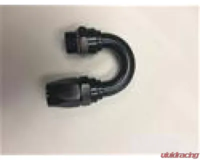 Fragola -12AN Male Rad. Fitting x 180 Degree Pro-Flow Hose End - Black - 231812-BLRAD