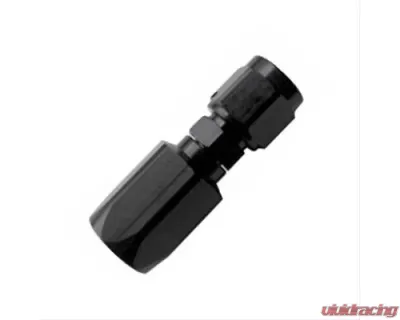 Fragola -6AN Straight Aluminum P/S Hose End - Black Only - 250107