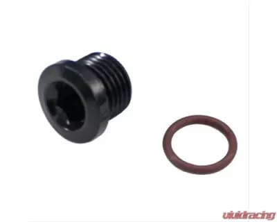 Fragola -12AN (1 1/16-12) Socket Hex Port Plug - Black - 481312-BL