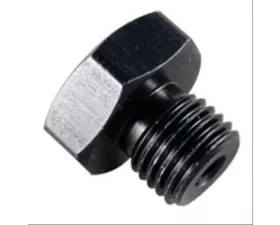 Fragola -10AN Port Plug 7/8-14 w/ 1/8 FPT Port - Black