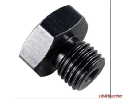 Fragola -10AN Port Plug 7/8-14 w/ 1/8 FPT Port - Black - 481430-BL