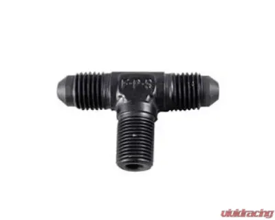 Fragola -4AN Tee 1/8 NPT On The Side - Black - 482504-BL