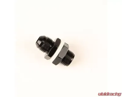 Fragola -12AN Fuel Cell Bulkhead w/ Washers and Nut - Black - 483112-BL