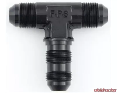 Fragola -12AN Bulkhead Tee - Black - 483412-BL