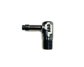 Fragola 1/4 Hose Barb x 1/8 NPT 90 Degree Low Profile - Black