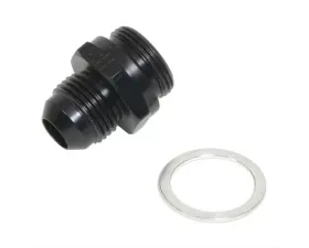 Fragola -8AN x 7/8-20 Male Adapter-Dual Feed - Black