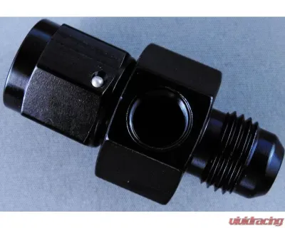 Fragola Inline Gauge Adapter -6AN Male x -6AN Fem - Black - 495005-BL