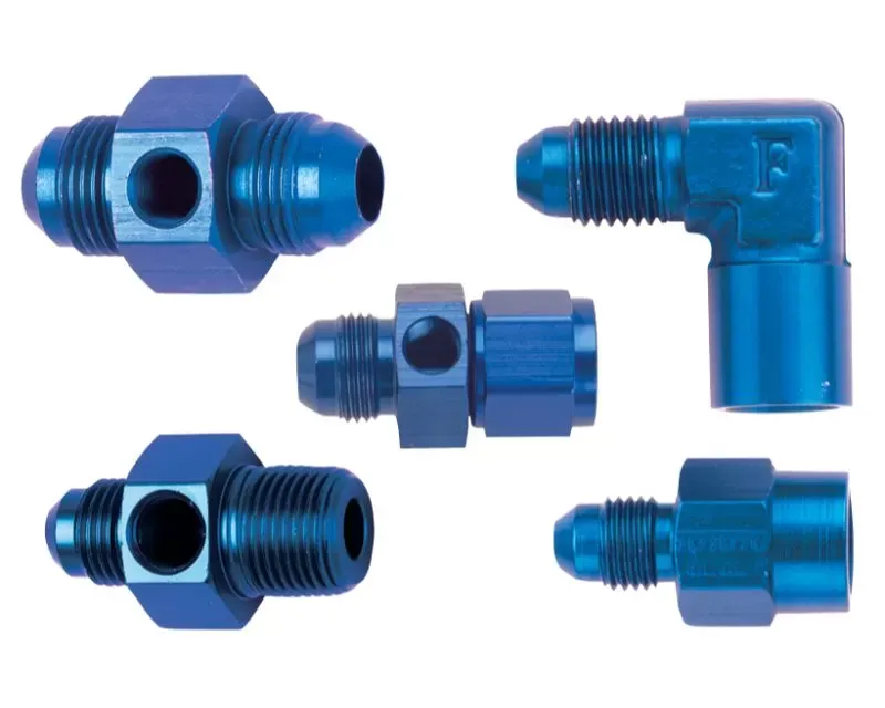 Fragola -12AN Inline Oil Temp Adapter - Black - 495032-BL