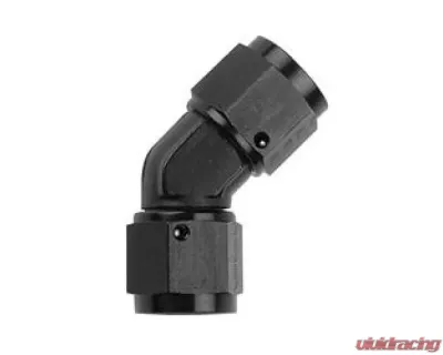 Fragola -4AN x 45 Degree Female Coupler - Black - 496204-BL