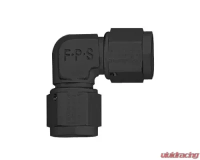 Fragola -12AN x 90 Degree Female Coupler - Black - 496312-BL