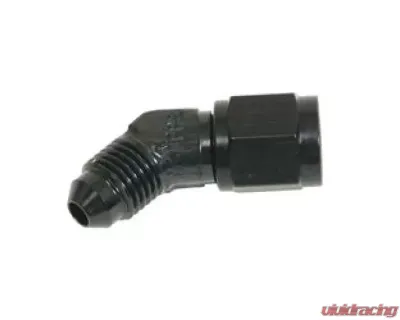 Fragola -10AN Female - Male Flare 45 Degree - Black - 498005-BL