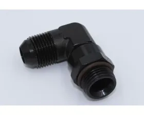 Fragola -10AN x 7/8 - 14 (10) 90 Degree Swivel - Black