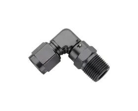 Fragola -10AN Female Swivel To 3/8 NPT - 90 Degree - Black