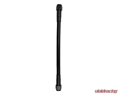 Fragola -10AN Ext Black PTFE Hose Assembly Straight x Straight 12in - 6029-1-1-12BL