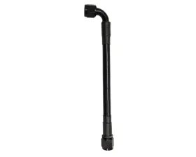 Fragola -10AN Ext Black PTFE Hose Assembly Straight x 90 Degree 96in