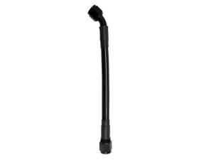 Fragola -10AN Ext Black PTFE Hose Assembly Straight x 45 Degree 96in