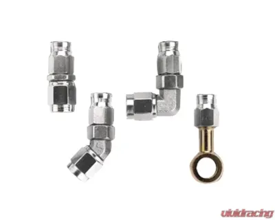 Fragola -3AN x 45 Degree Bent Hose End Double Swivel - 604603