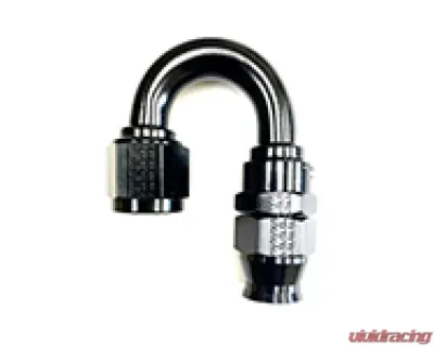 Fragola -10AN Real Street x 180 Degree Hose End Black For PTFE Hose - 681810-BL
