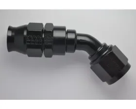 Fragola -6AN Real Street x 45 Degree Hose End Black For PTFE Hose