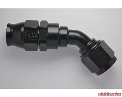 Fragola -12AN Real Street x 45 Degree Hose End Black For PTFE Hose - 684512-BL