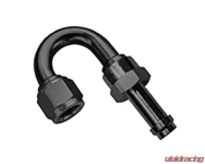 Fragola -6AN 180 Degree EZ Street Hose End Black - 751806-BL