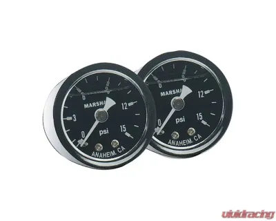 Fragola Fuel Pressure Gauge 0-30 PSI Liquid Filled - 900004