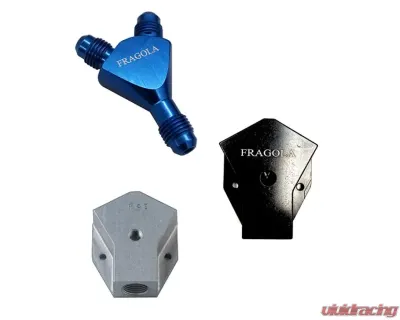 Fragola Y-Fitting -12AN Male Inlet x -10AN Male Outlets Black - 900613-BL