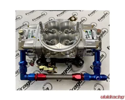 Fragola 7/8-20 Dual Inlet 4150 -8AN Fuel Line Kit Chrome - 920003-CH