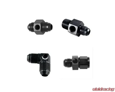 Fragola -6AN Male 90 w/ 1/8 FPT Port - Black - 997306-BL