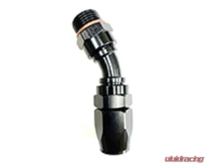 Fragola -8AN Male Rad. Fitting x 30 Degree Pro-Flow Hose End Black - 223008-BLRAD