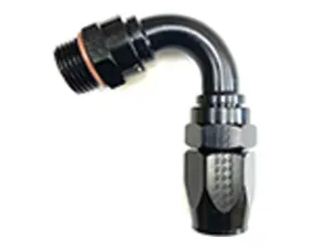 Fragola -8AN Male Rad. Fitting x 120 Degree Pro-Flow Hose End Black