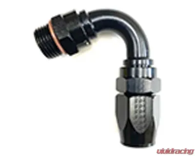 Fragola -8AN Male Rad. Fitting x 120 Degree Pro-Flow Hose End Black - 231208-BLRAD