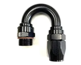 Fragola -8AN Male Rad. Fitting x 180 Degree Pro-Flow Hose End Black