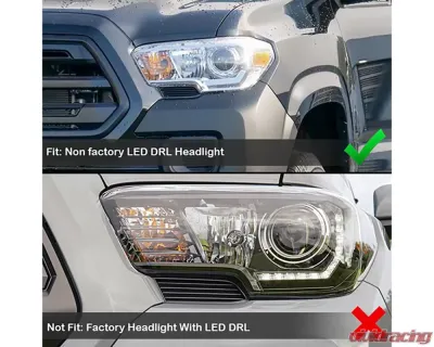 Alpha Owls Quad-Pro Series LED Projector Headlights (LED DRL Models) Toyota Tacoma 2016-2022 - 7162976