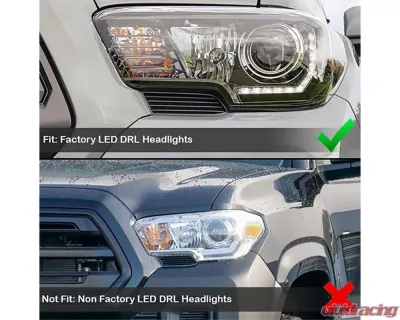 Alpha Owls Quad-Pro Series LED Projector Headlights (LED DRL Models) Toyota Tacoma 2016-2022 - 7162976