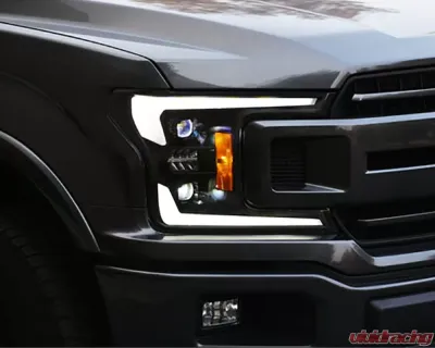 Alpha Owls Elite-Pro Series LED Projector Headlights (w/Black Bezel) Ford F-150 2018-2020 - 7163010