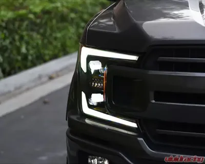 Alpha Owls Elite-Pro Series LED Projector Headlights (w/Black Bezel) Ford F-150 2018-2020 - 7163010