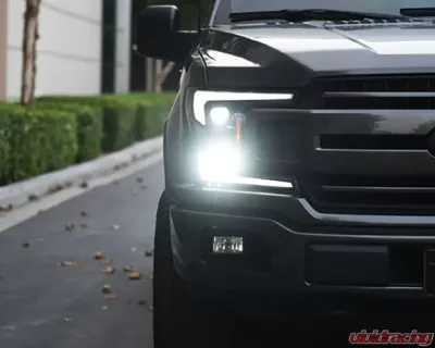 Alpha Owls Elite-Pro Series LED Projector Headlights (w/Black Bezel) Ford F-150 2018-2020 - 7163010