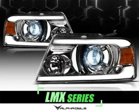 Alpha Owls LMX Series LED Projector Headlights (LED Projector Chrome housing w/ LumenX Light Bar)Ford F-150 | Lincoln Mark-LT 2004-2008