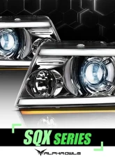 Alpha Owls SQX Series LED Projector Headlights (LED Projector Chrome housing w/ Sequential Signal/LumenX Light Bar) Ford F-150 | Lincoln Mark-LT 2004-2008                                     - 8707449 - Image 4