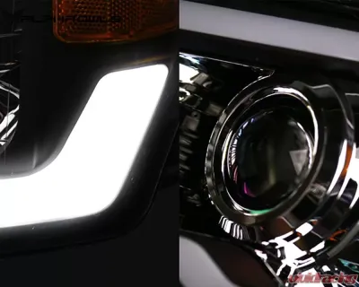 Alpha Owls LMX Series LED Projector Headlights (LED Projector Black housing w/ LumenX Light Bar) Ford F-150 2009-2014 - 8707456