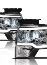 Alpha Owls LMX Series LED Projector Headlights (LED Projector Chrome housing w/ LumenX Light Bar) Ford F-150 2009-2014                                     - 8707463 - Image 2